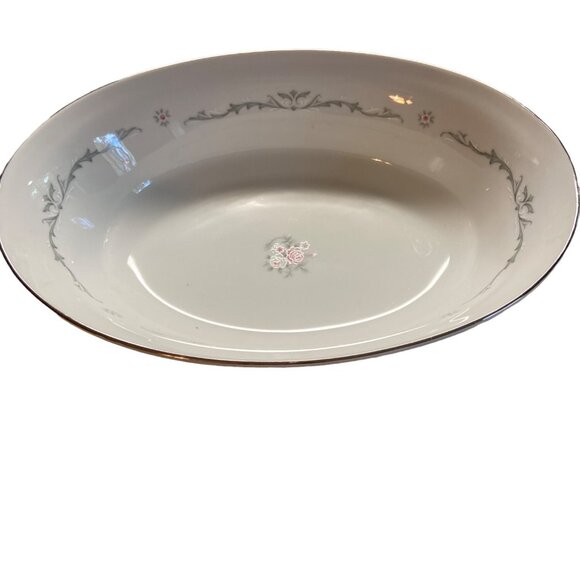 Signature Collection Oval Serving Bowl 10" Fine China Petite Bouquet Japan - Picture 3 of 7